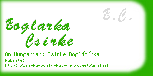 boglarka csirke business card